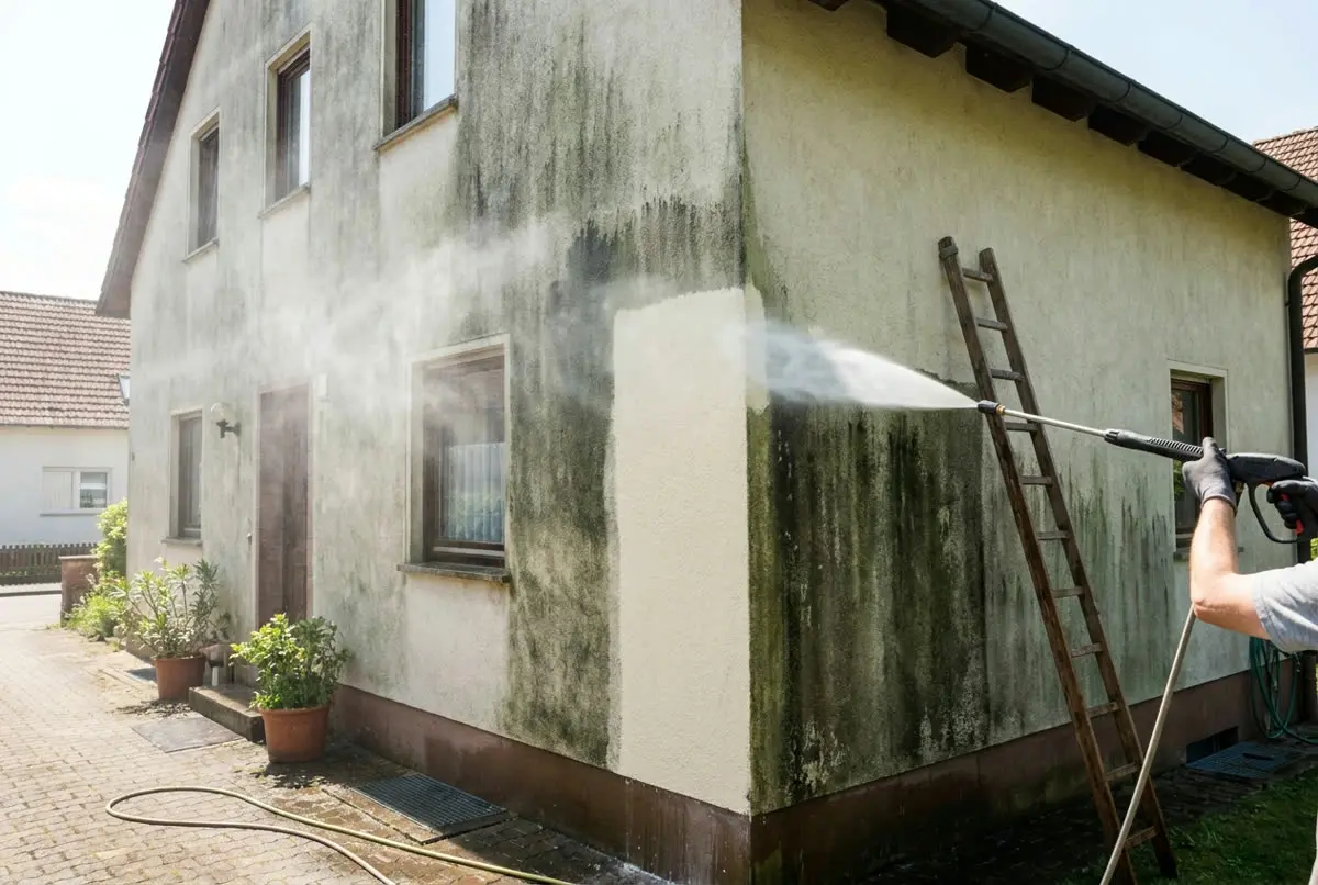 Fassadenreinigung bei raum.Konzept
